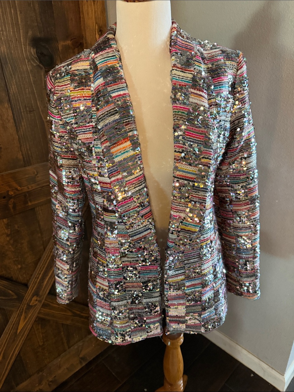 Multicolor Sequin-Embellished Women’s Jacket